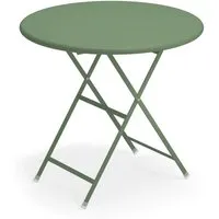 emu table pliante arc en ciel ronde - vert militaire