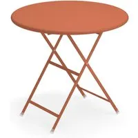 emu table pliante arc en ciel ronde - rouge érable