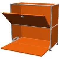 usm haller board 1 x 2 éléments - configurable - 26 orange pur