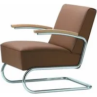 thonet fauteuil s 411 - cuir marron