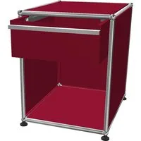 usm haller table d'appoint 1 x 1  - 23 rouge rubis