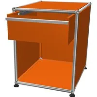 usm haller table d'appoint 1 x 1  - 26 orange pur