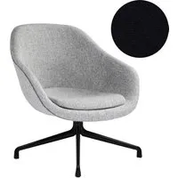 hay about a lounge chair low aal 81 - aluminium poli - steelcut trio 195 - noir