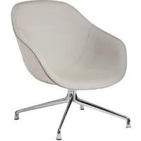 hay about a lounge chair low aal 81 - aluminium poli - steelcut trio 105 - gris clair/beige