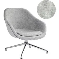 hay about a lounge chair low aal 81 - aluminium poli - hallingdal 110- beige / gris clair