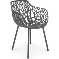 fast fauteuil de jardin forest - gris métallique