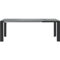 fast table grande arche à rallonges - gris métallique - 220 x 100 cm