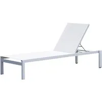 jan kurtz chaise longue empilable quadrato - blanc - blanc