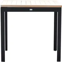 jan kurtz table quadrat - teck - aluminium noir - 120 x 120 cm