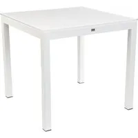 jan kurtz table quadrat - blanc - aluminium blanc - 80 x 50 cm