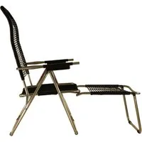 jan kurtz chaise longue spaghetti - noir - aluminium