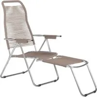 jan kurtz chaise longue spaghetti - taupe - aluminium