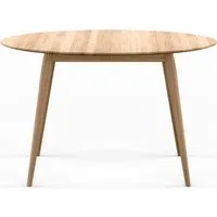 bruunmunch table de salle à manger playdinner ronde, à rallonge - chêne nature huilé - sans élément d'extension