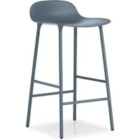 normann copenhagen chaise de bar form avec structure en métal - bleu - 65 cm