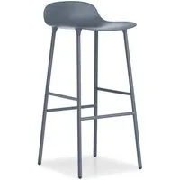 normann copenhagen chaise de bar form avec structure en métal - bleu - 75 cm