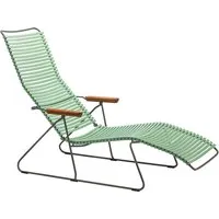 houe chaise longue click sunlounger - vert