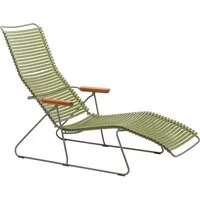 houe chaise longue click sunlounger - vert olive