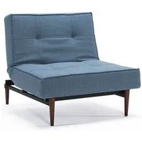innovation living fauteuil splitback - bleu-gris - mixed dance - orme foncé, conique