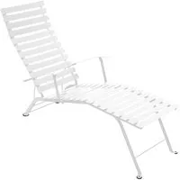 fermob chaise longue bistro métal - 01 blanc coton