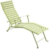 fermob chaise longue bistro métal - 65 vert tilleul