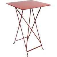 fermob table haute bistro - 67 rouge coquelicot