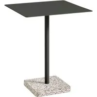 hay table de jardin terrazzo  - carré 60 x 60 cm - terrazzo gris - gris foncé