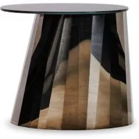classicon table d'appoint pli - marron bronze brillant - 48 cm