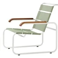 thonet chaise longue s 35 n all seasons - blanc pur ral 9010 - noir