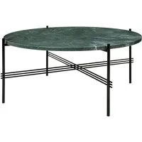 gubi table basse ts - marbre - verde guatemala - mat noir - 80 cm