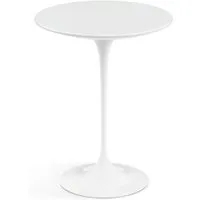knoll international table d'appoint saarinen - blanc - stratifié blanc - ø 41 cm