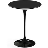 knoll international table d'appoint saarinen - noir - stratifié noir - ø 41 cm