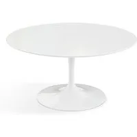 knoll international table basse saarinen - blanc - stratifié blanc - ø 91 cm