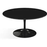 knoll international table basse saarinen - noir - stratifié noir - ø 91 cm