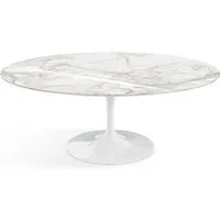knoll international table basse saarinen - blanc - marbre calacatta-très brillant - ø 91 cm