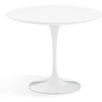 knoll international table de salle à manger saarinen - blanc - stratifié blanc - ø 91 cm