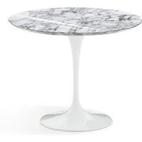 knoll international table de salle à manger saarinen - blanc - marbre arabescato-très brillant - ø 91 cm
