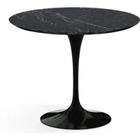 knoll international table de salle à manger saarinen - noir - marbre nero marquina-très brillant - ø 91 cm
