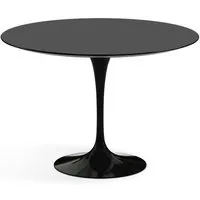knoll international table de salle à manger saarinen - noir - stratifié noir - ø 107 cm