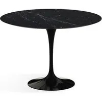 knoll international table de salle à manger saarinen - noir - marbre nero marquina-très brillant - ø 107 cm