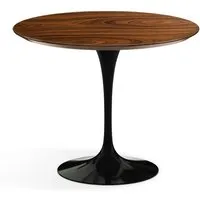 knoll international table de salle à manger saarinen - noir - placage de palissandre santos - ø 91 cm