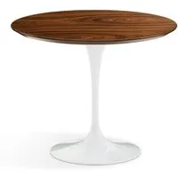 knoll international table de salle à manger saarinen - blanc - placage de palissandre santos - ø 91 cm