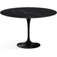 knoll international table de salle à manger saarinen - noir - marbre nero marquina-très brillant - ø 120 cm