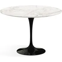 knoll international table de salle à manger saarinen - noir - marbre calacatta-satiné/mat - ø 107 cm