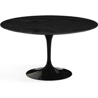 knoll international table de salle à manger saarinen - noir - placage de chêne noirci - ø 137 cm