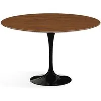 knoll international table de salle à manger saarinen - noir - placage de noyer - ø 120 cm