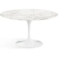 knoll international table de salle à manger saarinen - blanc - marbre calacatta-satiné/mat - ø 137 cm