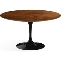 knoll international table de salle à manger saarinen - noir - placage de palissandre santos - ø 137 cm