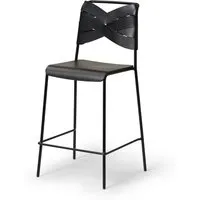 design house stockholm chaise de bar torso  - noir - bois noir