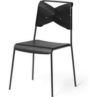 design house stockholm chaise torso  - assise noire / dossier noir