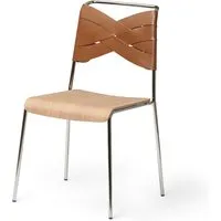 design house stockholm chaise torso  - assise chêne / dossier noir